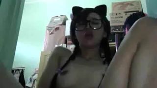 Young asian girl masturbating